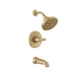 thumbnail image 1 of Delta Sparrow Champagne Bronze 1-handle Multi-function 6-in Round Bathtub and shower Faucet, 1 of 7