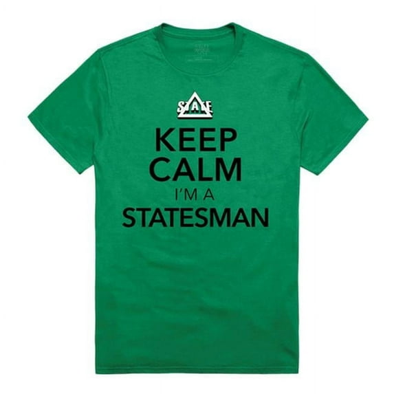 Delta State University Keep Calm Short Sleeve T-Shirt, Kelly - Small