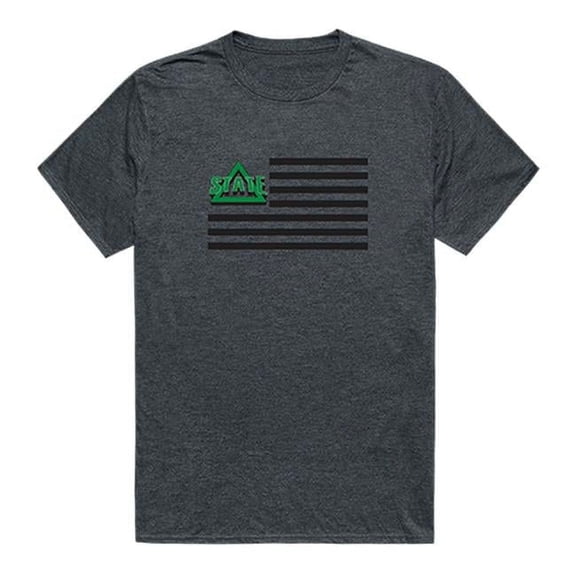 Delta State University Men Flag T-Shirt, Heather Charcoal - Extra Large