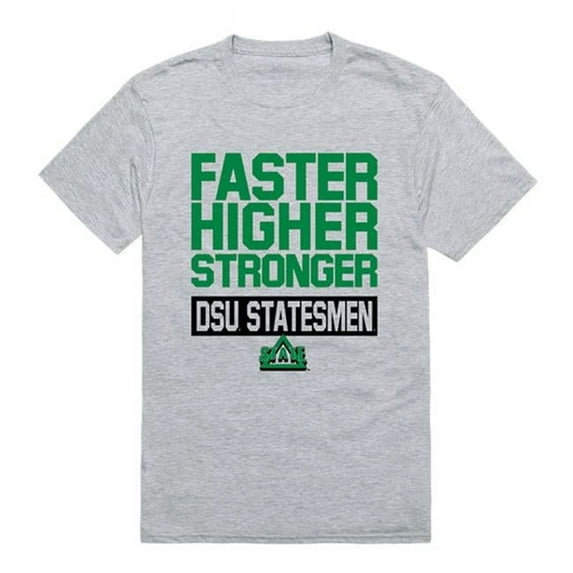 Delta State University Men Workout T-Shirt, Heather Grey - 2XL