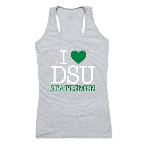 Delta State University Women Love Tank Top, Heather Grey - Large