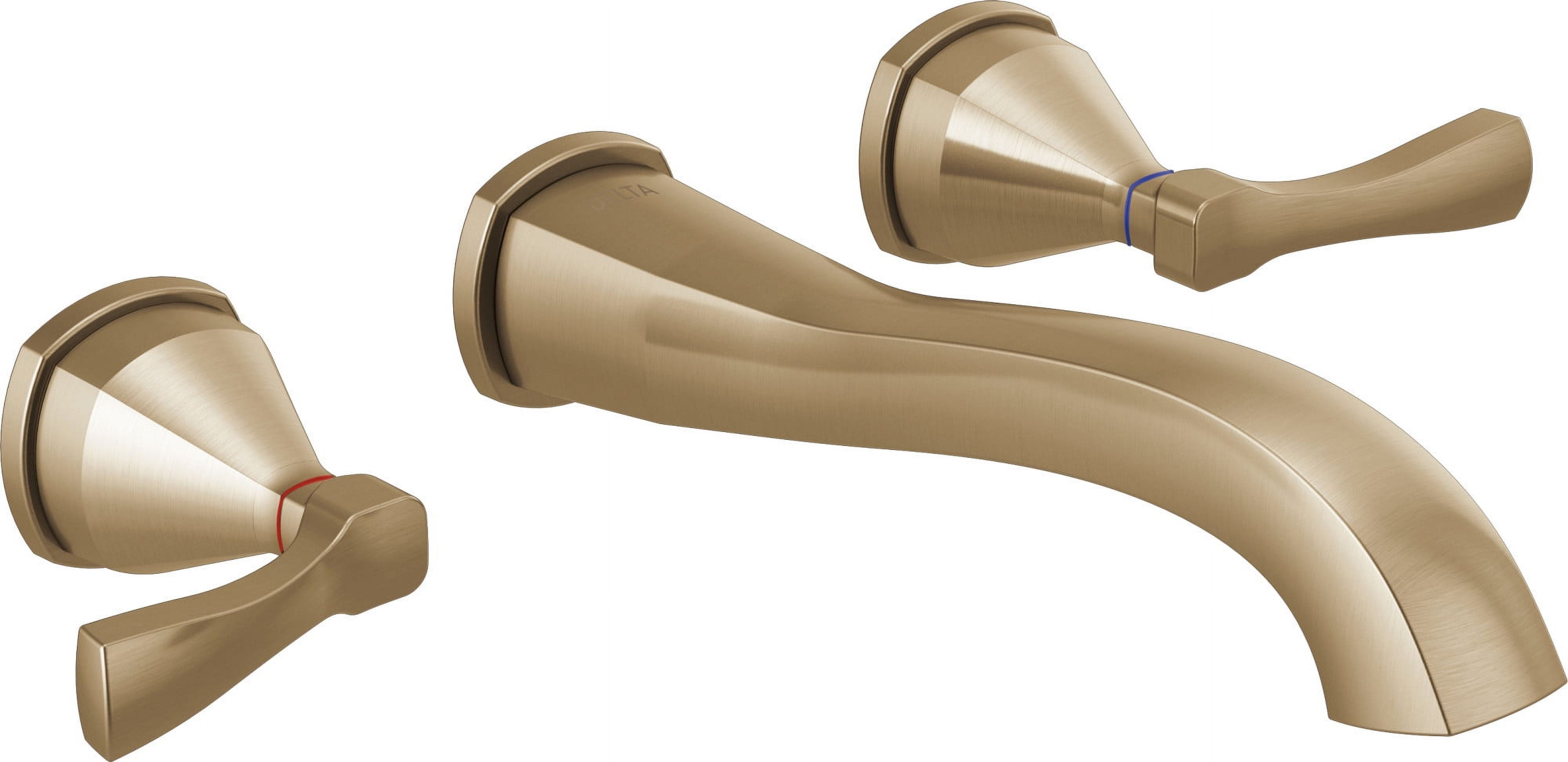 Champagne Bronze Wall Mounted Bathroom Faucet