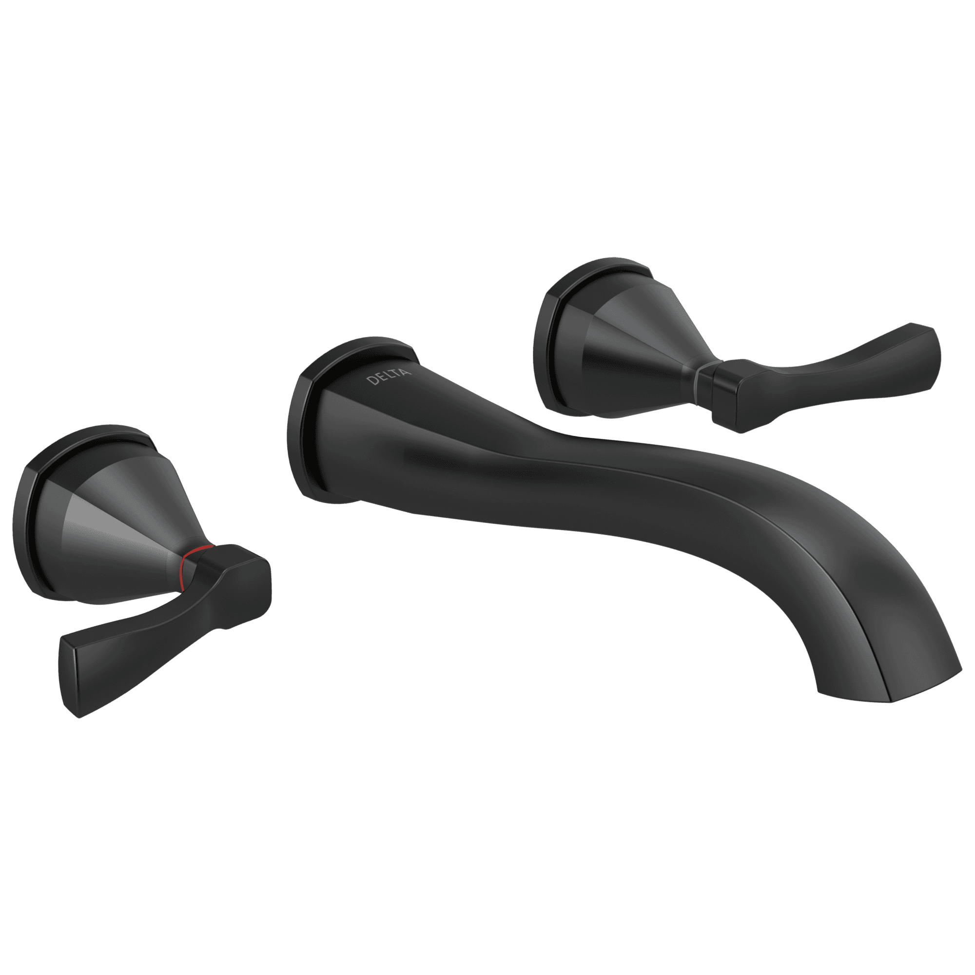 Stryke Transitional Matte Black Wall-Mounted Bathroom Faucet