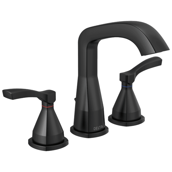 Delta Stryke Widespread Faucet in Matte Black