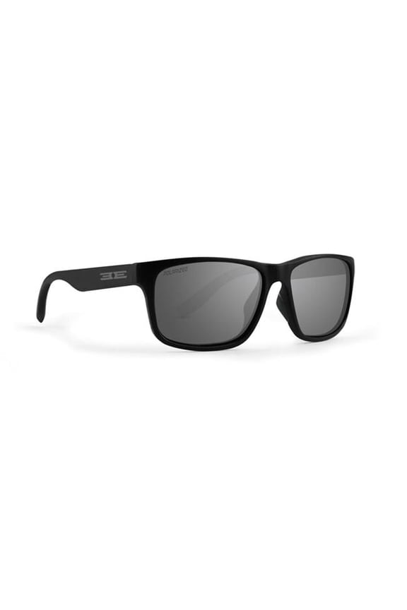 Delta Sunglass with Polarized Smoke Mirror Lens - Black