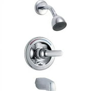 Delta T13691 Commercial Bath and Shower Trim with Push Button Diverter, Chrome