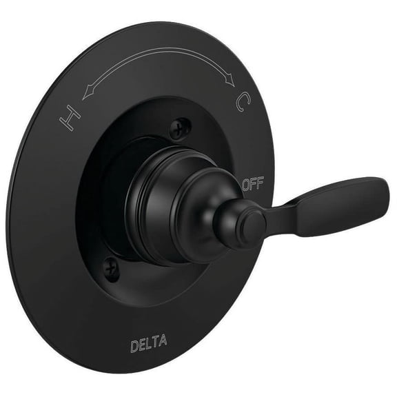 Delta T14032 Woodhurst Pressure Balanced Valve Trim Only - Black