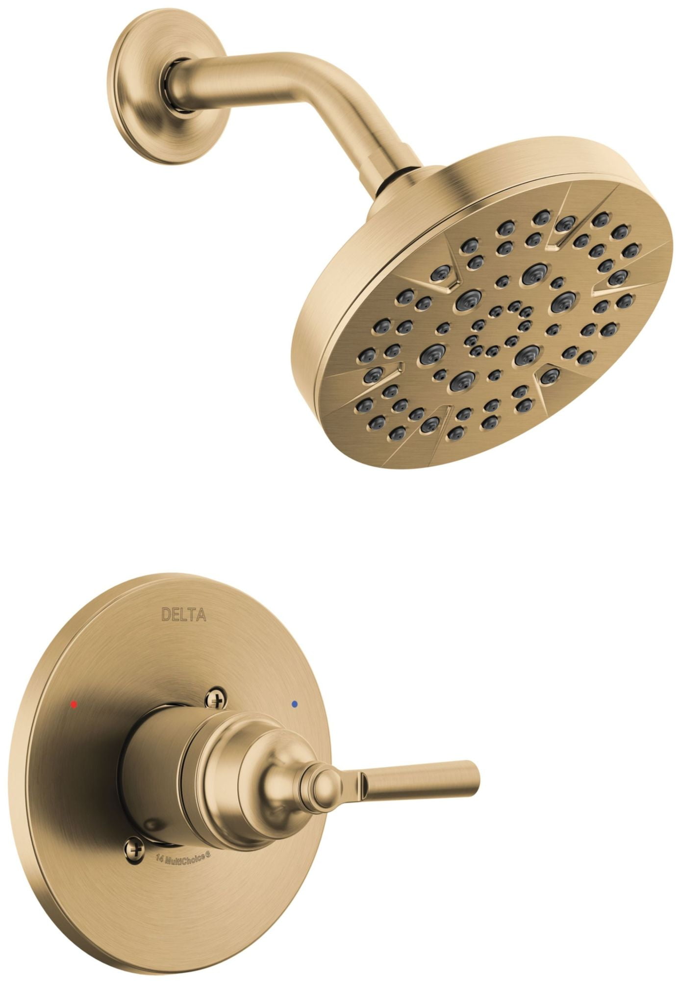 Champagne Bronze Multi-Head Wall Mounted Shower Faucet Set