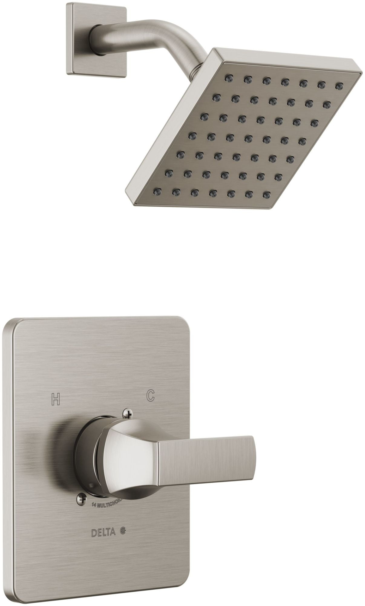 Velum Stainless Steel Square Multi-Head Shower Faucet Set