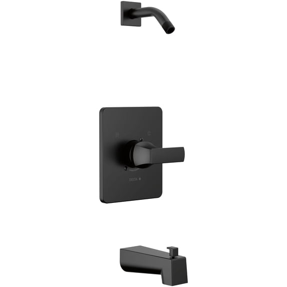 Delta T14437-BLLHD Velum Monitor 14 Series Tub And Shower Trim Package - Black