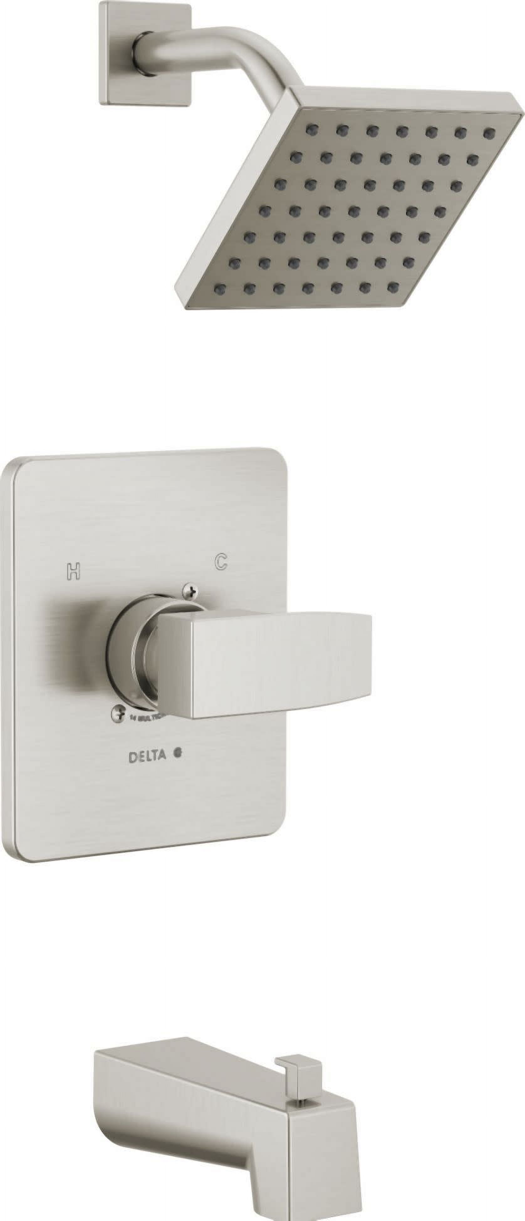 Stainless Steel Square Wall Mounted Tub and Shower Trim Kit