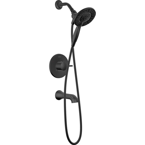 Delta T144855-BL-I Albion Monitor 14 Series Tub And Shower Trim Package - Black