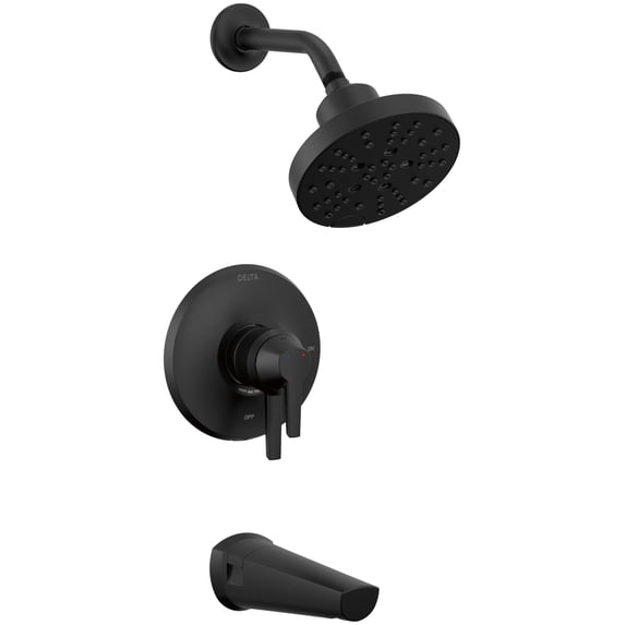 Delta T17472 Galeon Monitor 17 Collection, Faucet Wall Mount Showerhead, Black