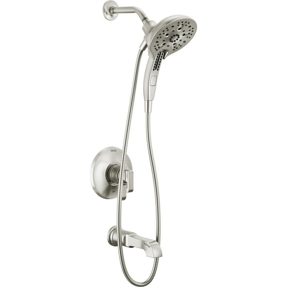 Delta T17489 Tetra Monitor 17 Series Tub And Shower Trim Package - Lumicoat Stainless