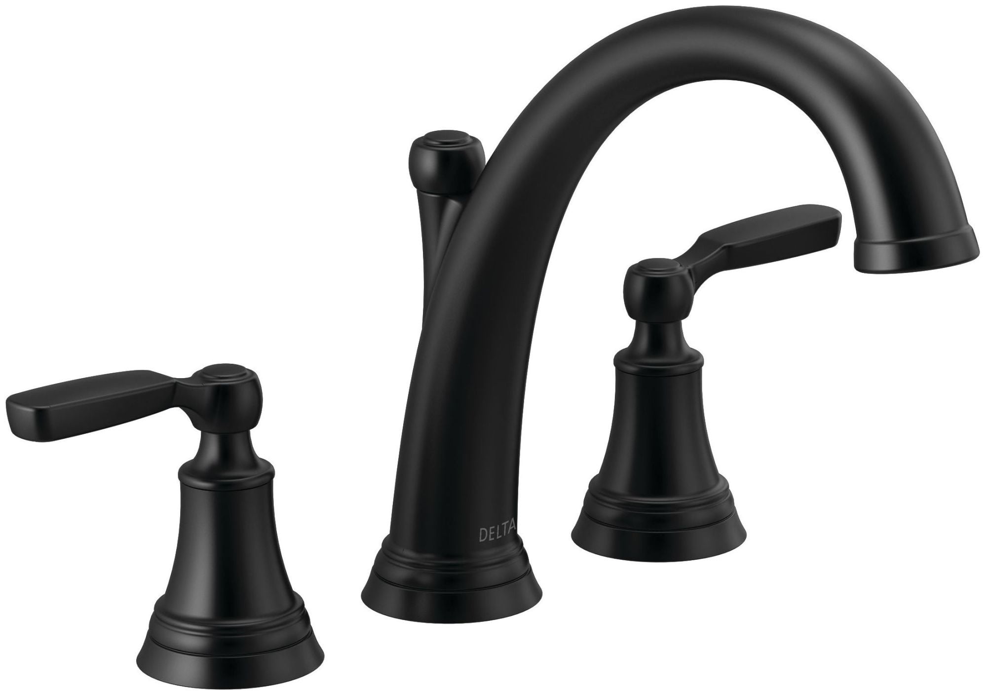 Delta T2732 Woodhurst Deck Mounted Roman Tub Filler - Black - Walmart.com