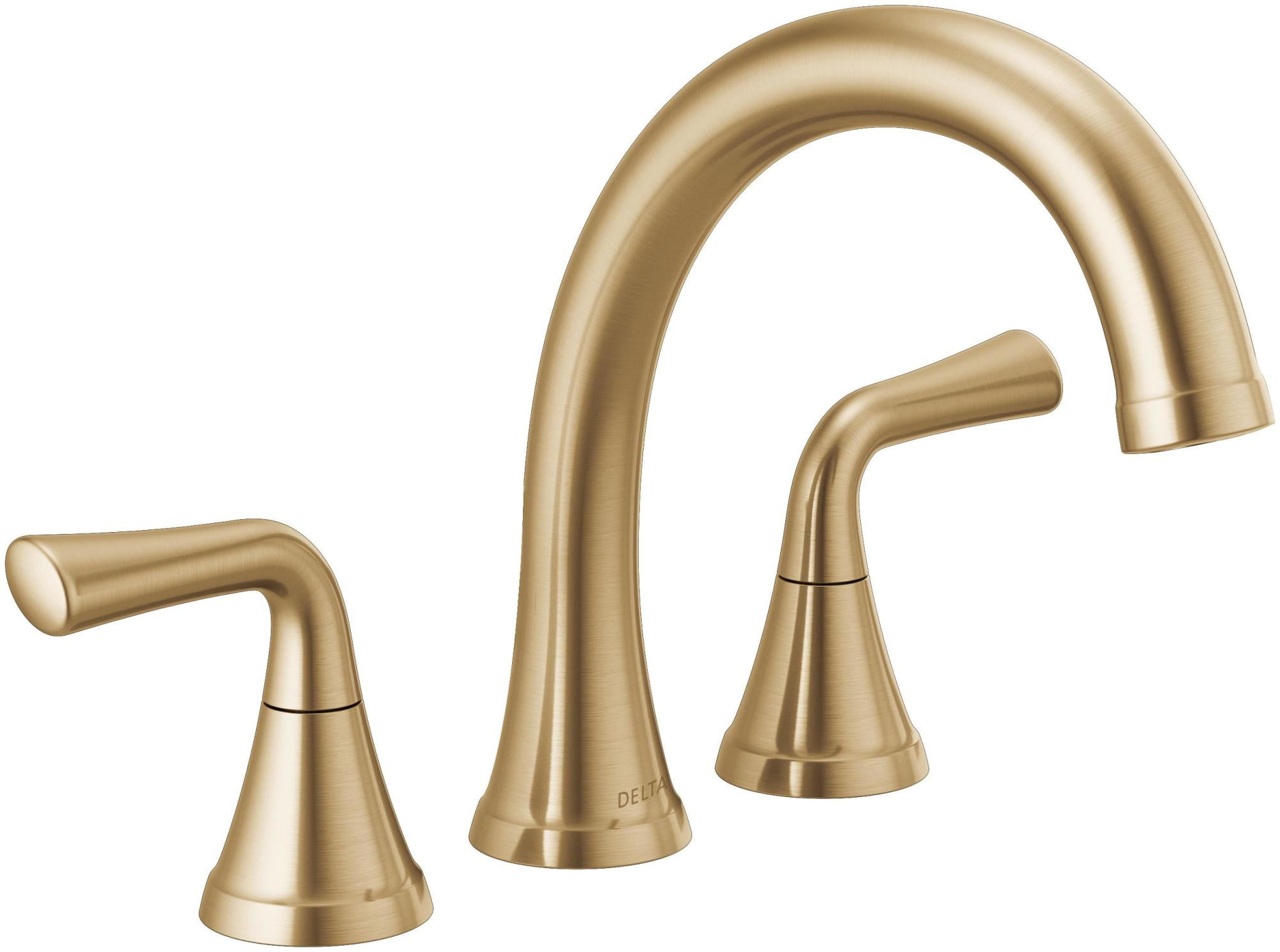 Champagne Bronze Deck Mounted Roman Tub Faucet with Lever Handles