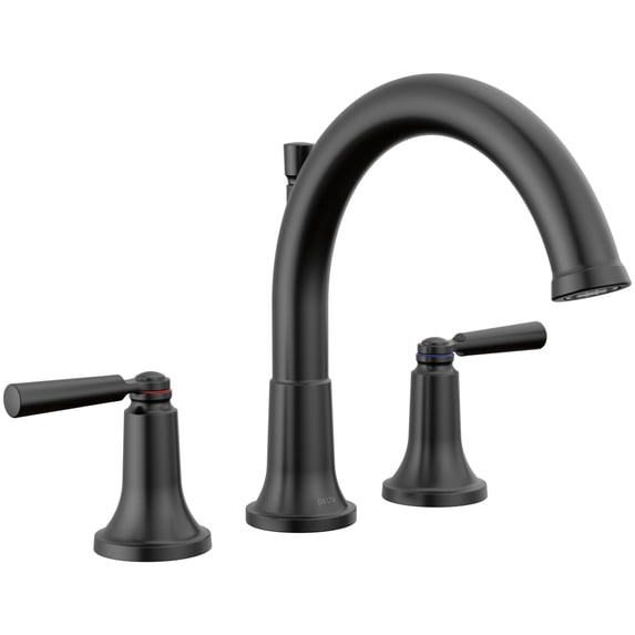 Delta T2735 Saylor Deck Mounted Roman Tub Filler - Black
