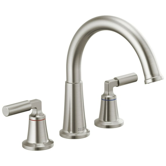 Delta T2748 Bowery Deck Mounted Roman Tub Filler - Brilliance Stainless