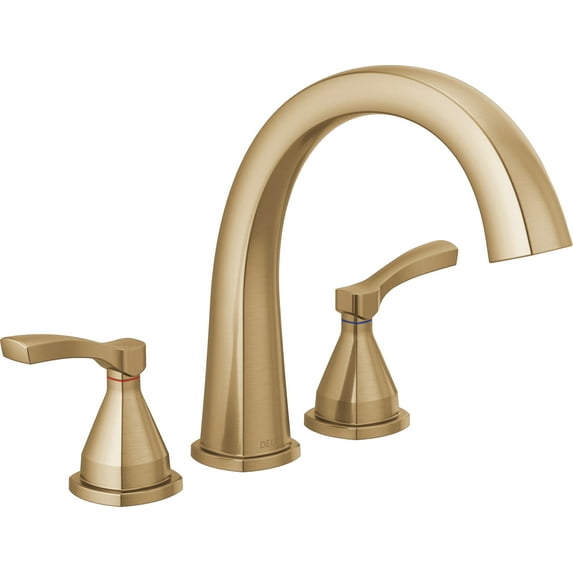 Delta T2777 Stryke Deck Mounted Roman Tub Filler - Lumicoat Champagne Bronze