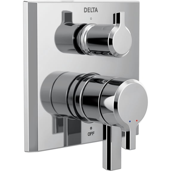 Delta T27899 Chrome Manual 3-Modes 2-Handles Shower Valve Trim