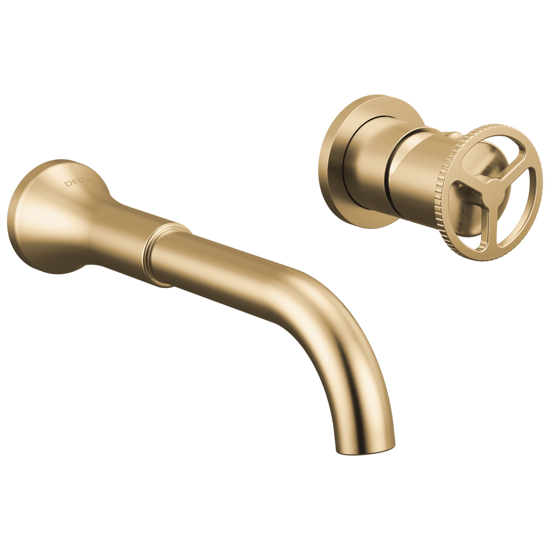 Champagne Bronze Wall Mounted Widespread Bathroom Faucet
