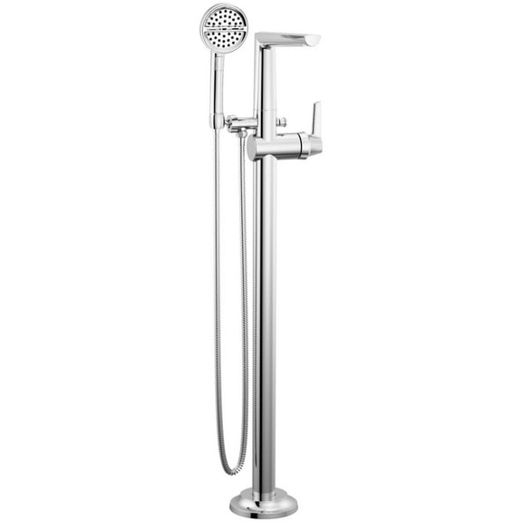 Open Box Delta T4771-Fl Galeon Floor Mounted Tub Filler - Lumicoat Chrome