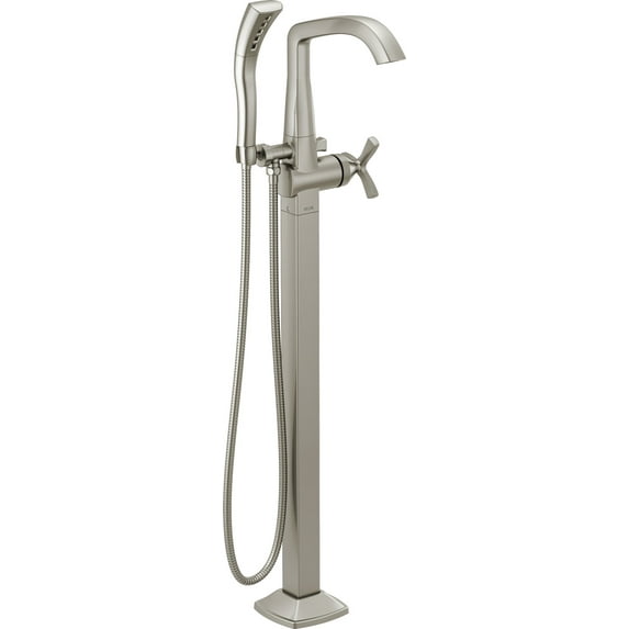 Delta T47766-Fl Stryke Floor Mounted Tub Filler - Lumicoat Stainless