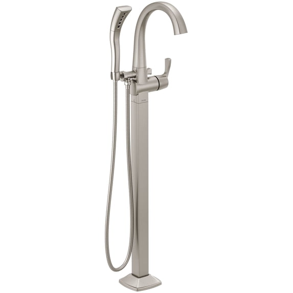 Delta T4777-Fl Stryke Floor Mounted Tub Filler - Brilliance Stainless