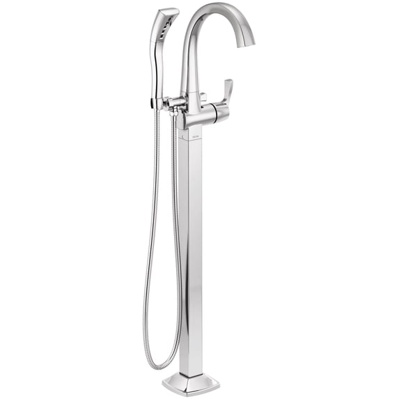 Delta T4777-Fl Stryke Floor Mounted Tub Filler - Chrome