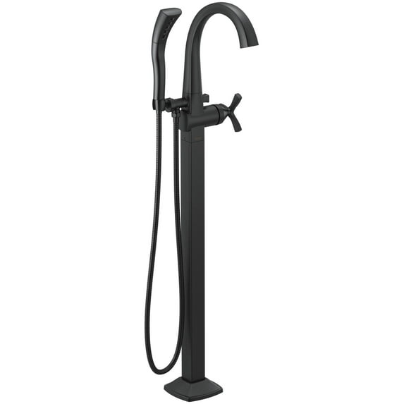 Delta T47776-Fl Stryke Floor Mounted Tub Filler - Black