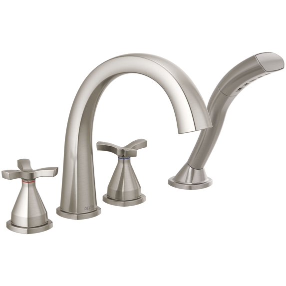 Delta T47776 Stryke Deck Mounted Roman Tub Filler - Brilliance Stainless
