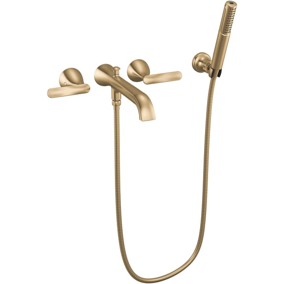 Delta T5745-CZ-PR-WL Bonacci Wall Mounted Tub Filler - Lumicoat Champagne Bronze