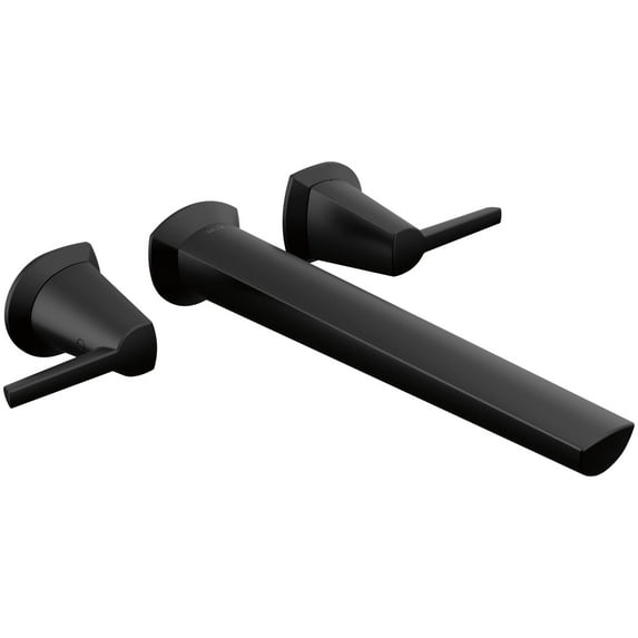 Delta T5771-Wl Galeon Double Handle Wall Mounted Tub Filler Trim - Black