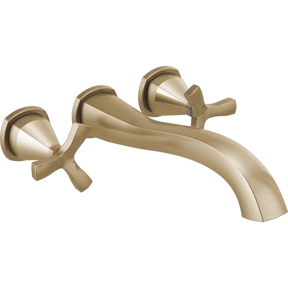 Delta T57766-Wl Stryke Double Handle Wall Mounted Tub Filler Trim - Bronze