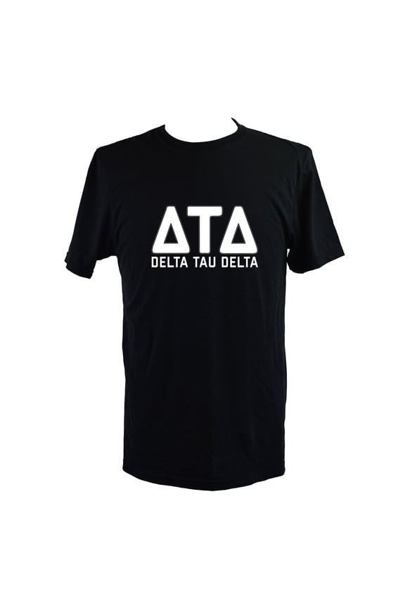 Delta Tau Delta T-Shirt - Varsity Letter Fraternity Tee, 100% Cottont, Size Medium