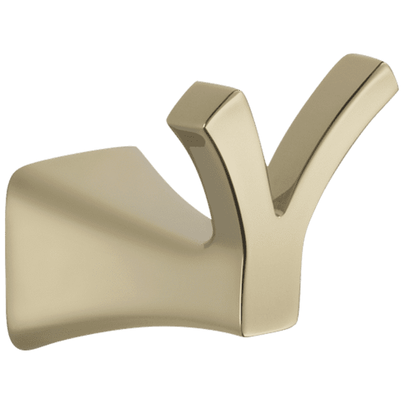 Delta Tesla Double Robe Hook, Polished Nickel