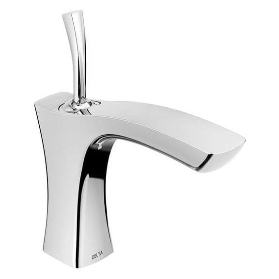 Delta Tesla Single Handle Bathroom Faucet - Less Pop Up, Chrome