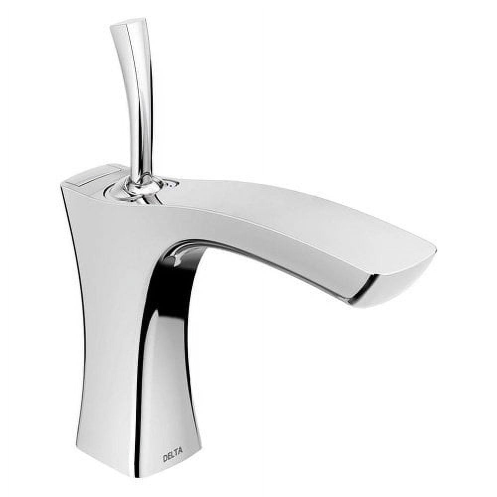 Modern Elegance Chrome Single Hole Brass Bathroom Faucet with DIAMOND Seal