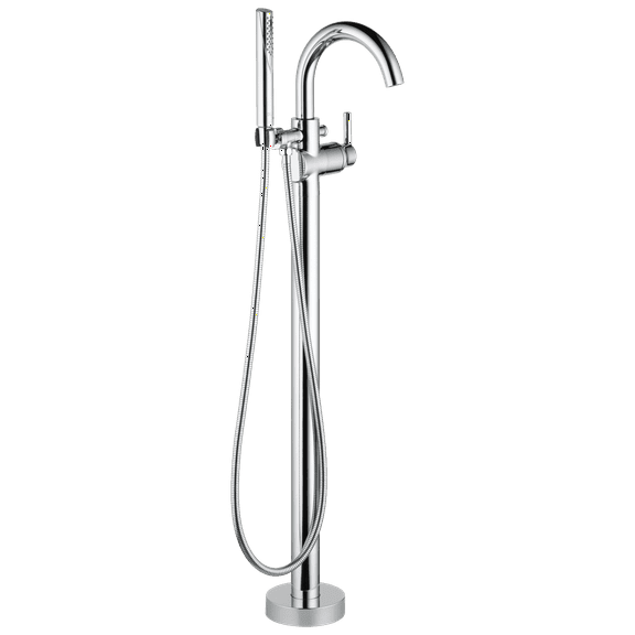 Delta Trinsic Contemporary Floor Mount Tub Filler Trim in Chrome T4759-FL Faucet