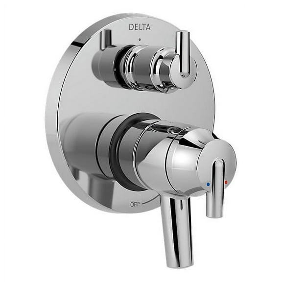 Delta Trinsic Contemporary Two Handle Monitor® 17 Series Valve Trim with 3-Setting Integrated Diverter in Chrome T27859