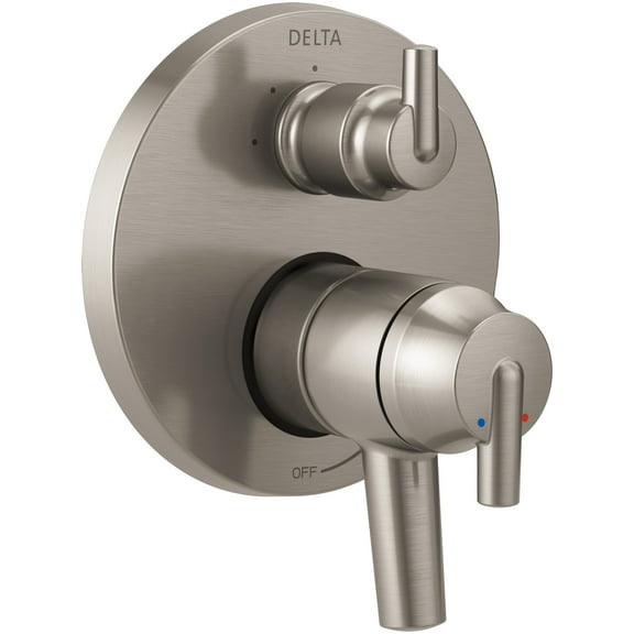 Delta Trinsic Contemporary Two Handle Monitor® 17 Series Valve Trim with 3-Setting Integrated Diverter in Stainless T27859-SS
