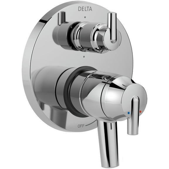 Delta Trinsic Contemporary Two Handle Monitor 17 Series Valve Trim with 6-Setting Integrated Diverter, Chrome