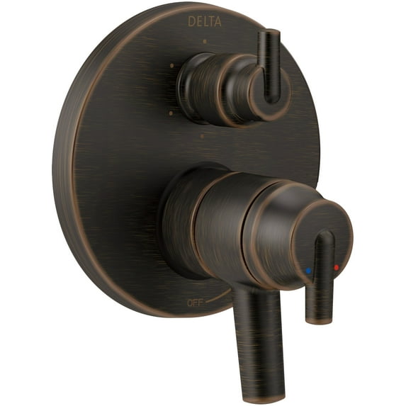 Delta Trinsic Contemporary Two Handle Monitor 17 Series Valve Trim with 6-Setting Integrated Diverter, Venetian Bronze