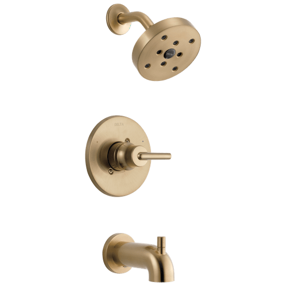 Delta Trinsic MonitorÃÂ® 14 Series H2OkineticÃÂ® Tub & Shower Trim in Champagne Bronze T14459-CZ