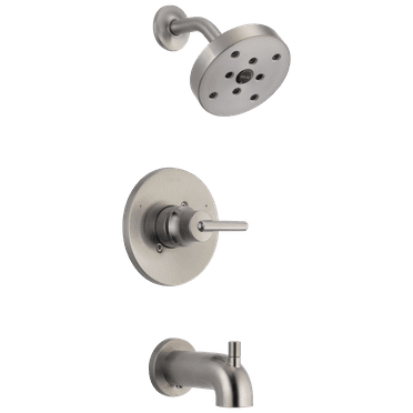 Delta Trinsic MonitorÃÂ® 14 Series H2OkineticÃÂ® Tub & Shower Trim in Stainless T14459-SS