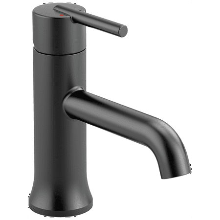 Delta Faucet 559LF-LPU Trinsic Single Hole Bathroom Faucet with Option Base Plate - - Matte Black