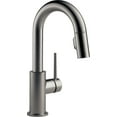 thumbnail image 1 of Delta Trinsic Single Handle Pull-Down Bar/Prep Faucet, Black Stainless, 1 of 7