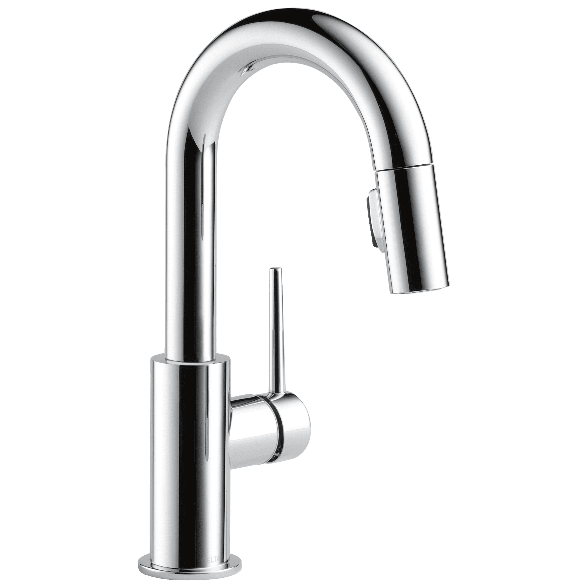 Chrome Pull-Down Single Handle Kitchen Faucet with Spray