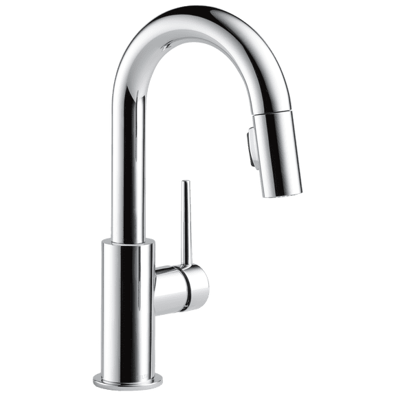 Delta Trinsic: Single Handle Pull-Down Bar/Prep Kitchen Limited Swivel