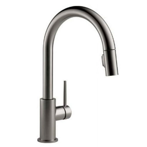 Delta Trinsic Single Handle Pull-Down Kitchen Faucet, Black Stainless